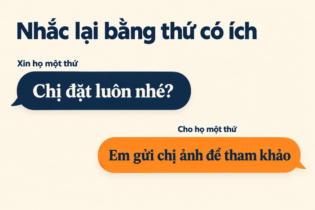 Hai tin nhắn: tin xin màu navy ghi chị đặt luôn nhé, tin cho một thứ tô cam ghi em gửi chị ảnh