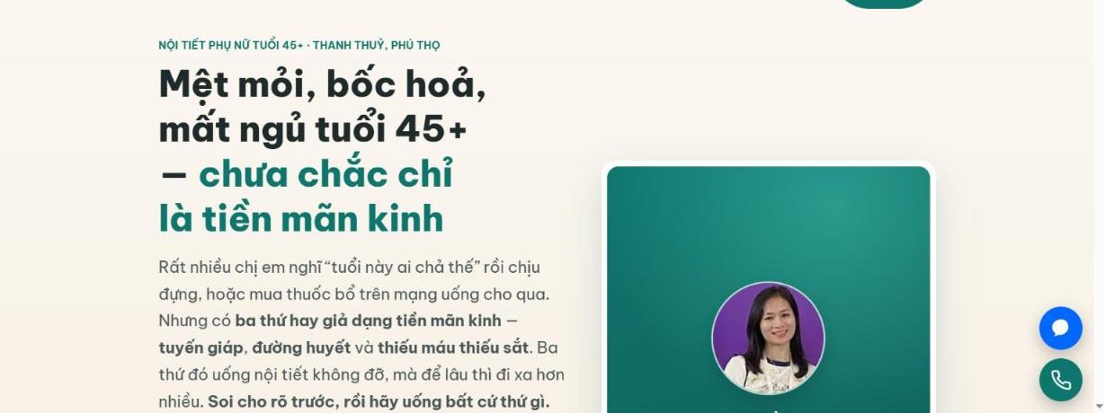 Giao diện web BS Hồng Ngọc